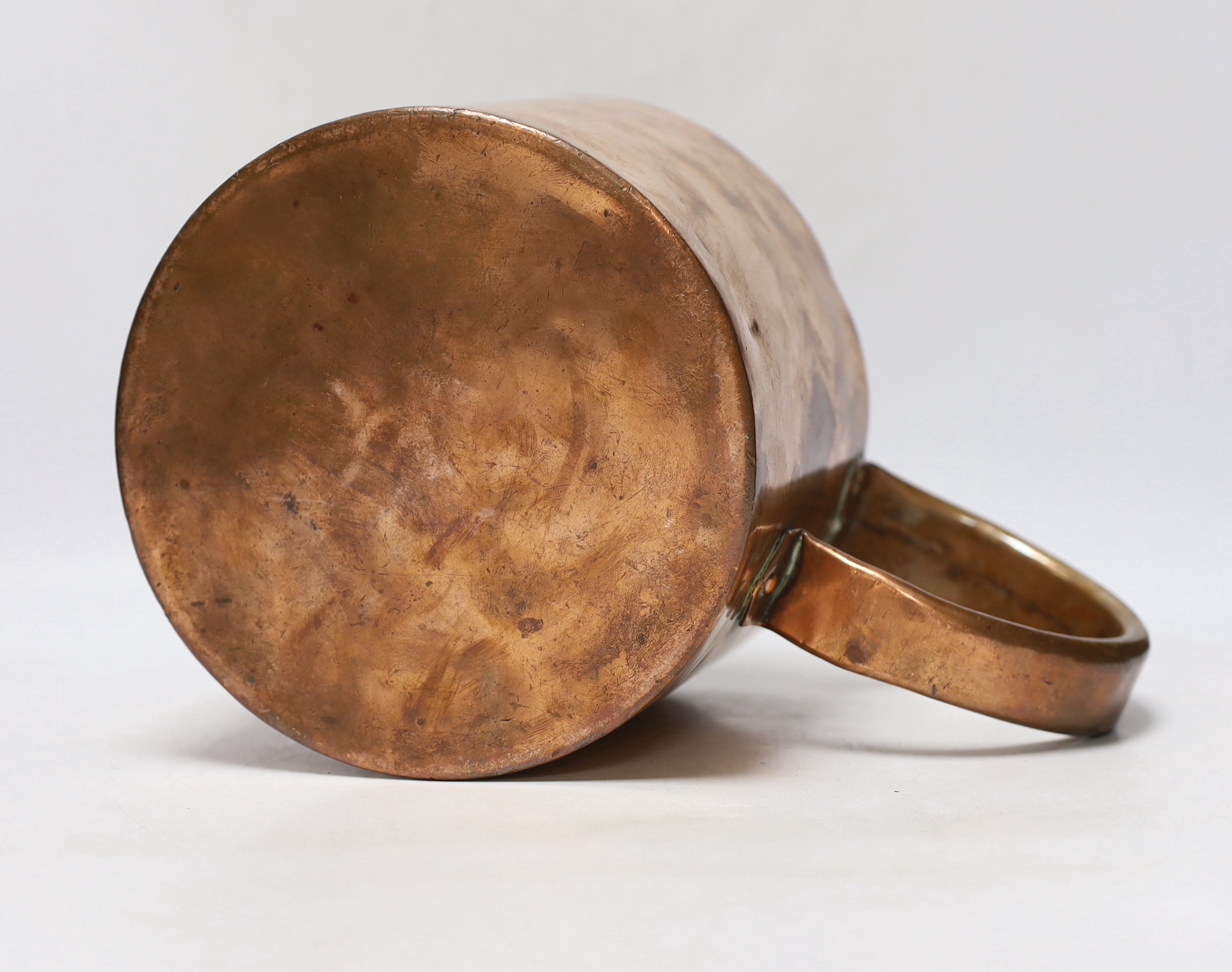 A one gallon Royal Navy rum measure, stamped 1941, handle 18cm high